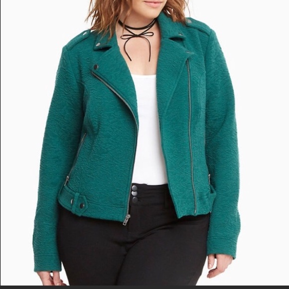 torrid Jackets & Blazers - 🌹SOLD🌹TORRID 1Forest Green Brocade Knit Jacket